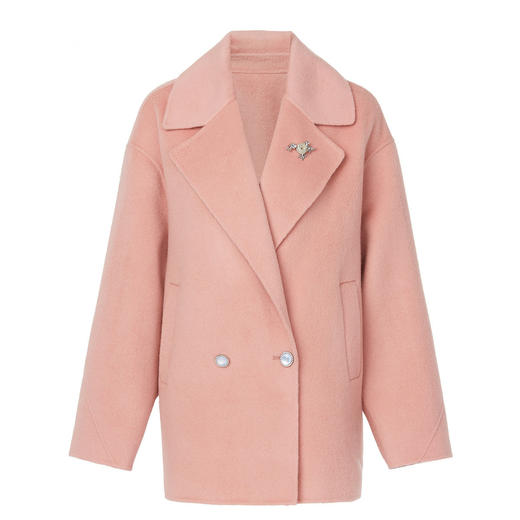 极简廓形双面呢外套大翻领羊毛大衣女 商品图1