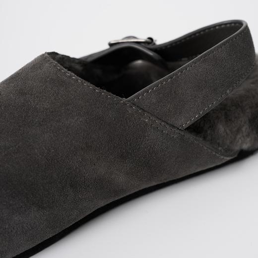 ROMI STUDIO“简约随性”丝光牛反绒拼羊皮加绒平底勃肯鞋 448AS014 商品图3