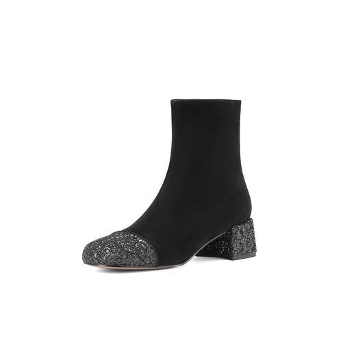 【云粉节】BF楼westory新款名媛小香风拼色亮片短靴 商品图4