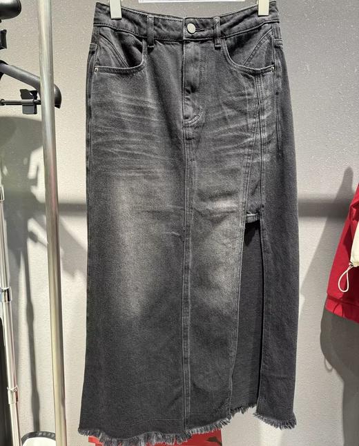 NZ下摆开叉设计牛仔A字中长半裙40725（蓝） 夏季 942230180321 商品图1