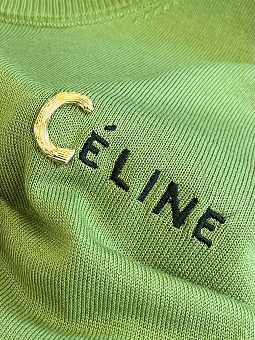 CELINE赛琳 刺绣t恤女短袖夏季高端上衣圆领薄款针织衫 商品图6