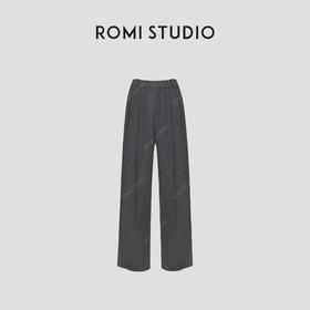 ROMI STUDIO“松弛随性”*棉磨毛高腰宽松阔腿休闲裤 431K3047