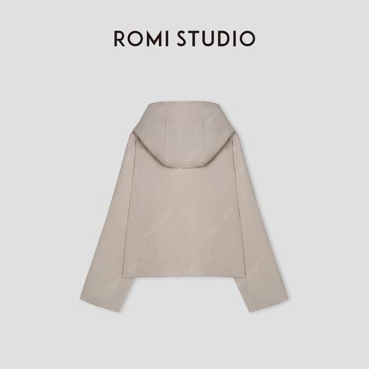 ROMI STUDIO“率性自我”亚麻棉混纺加厚可拆卸连帽外套 441W5049 商品图1