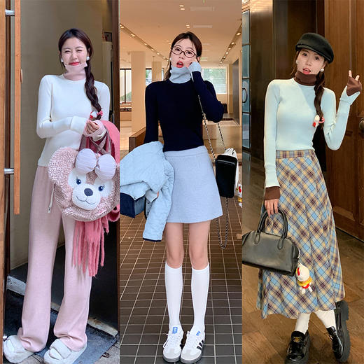 <曾小咸推荐>假两件百搭显瘦3色长袖打底衫 日常119.99 立减60 秒杀59.99！！ 商品图4