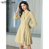 未风黄色西装连衣裙女秋2025年春季新款女装气质时尚收腰减龄裙子 商品缩略图1