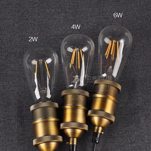 LED灯丝螺旋大白炽灯 4WE27口灯泡爱迪光源ST64装饰 商品图2
