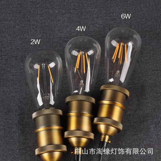 LED灯丝螺旋大白炽灯 4WE27口灯泡爱迪光源ST64装饰 商品图1