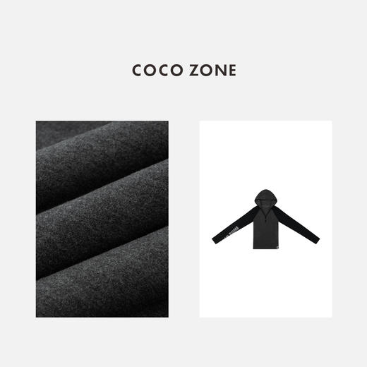 COCO ZONE 时尚拼色连帽打底衫通勤风简约T恤CC2C2333 商品图2