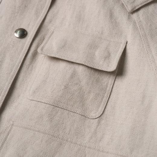 ROMI STUDIO“率性自我”亚麻棉混纺加厚可拆卸连帽外套 441W5049 商品图2