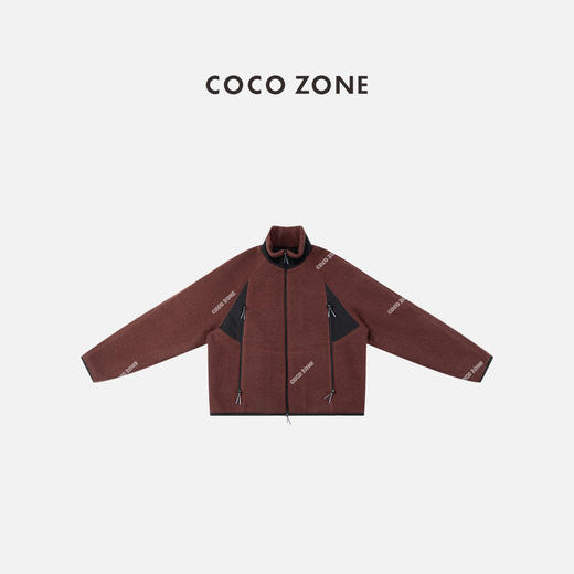 COCO ZONE 设计感撞色拼接外套通勤风立领上衣CC1C2137 商品图0