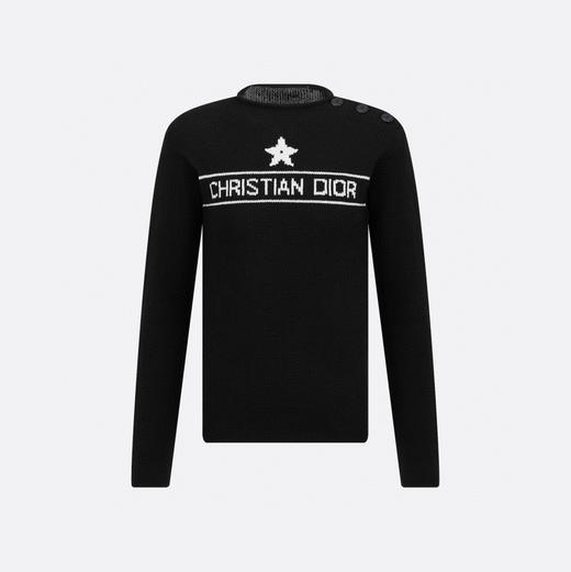 DR-S 星星肩扣黑色羊绒衫 商品图0