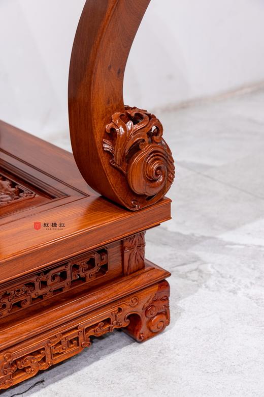 红桥红  家具严选  缅甸花梨（大果紫檀）【115仿乾隆团寿纹 清式大香几】 商品图5