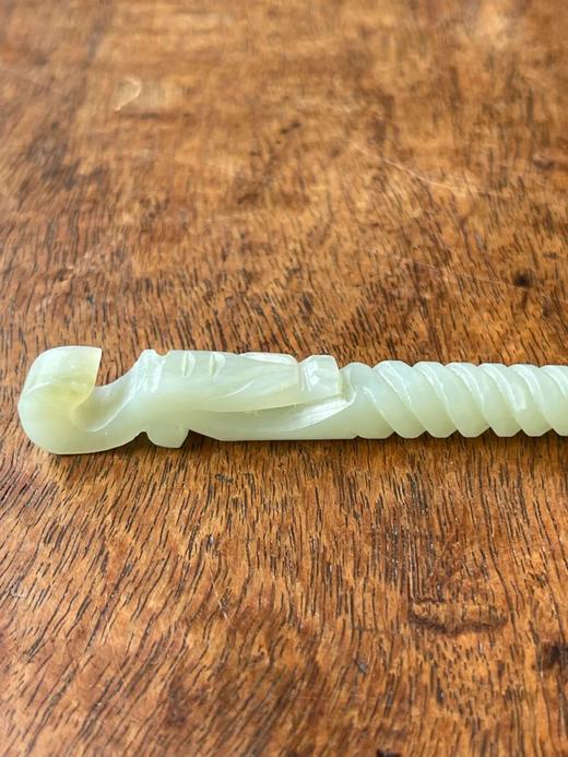 白玉龙首钮弦纹发簪，顺丰包邮 商品图5