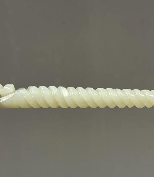 白玉龙首钮弦纹发簪，顺丰包邮 商品图3