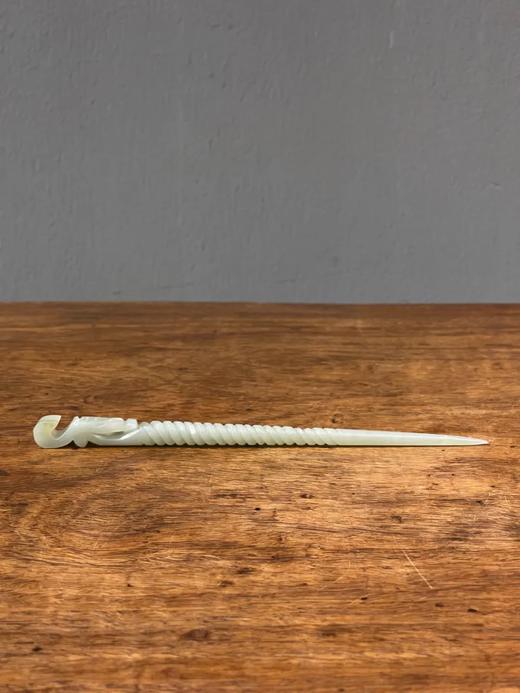 白玉龙首钮弦纹发簪，顺丰包邮 商品图9