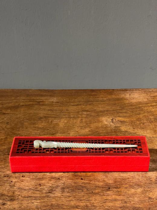 白玉龙首钮弦纹发簪，顺丰包邮 商品图6