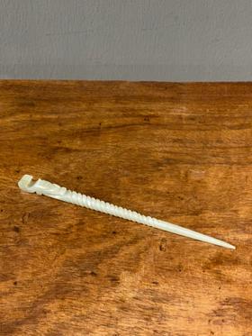 白玉龙首钮弦纹发簪，顺丰包邮