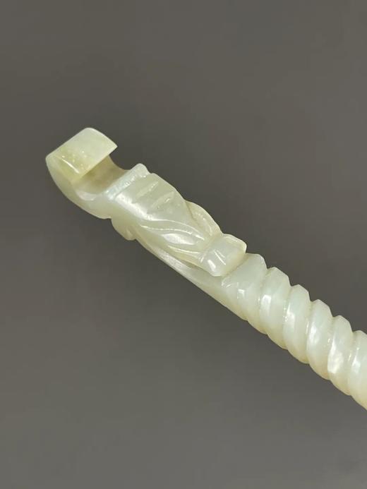 白玉龙首钮弦纹发簪，顺丰包邮 商品图13