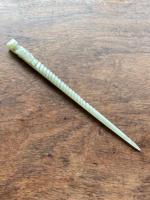 白玉龙首钮弦纹发簪，顺丰包邮 商品图11
