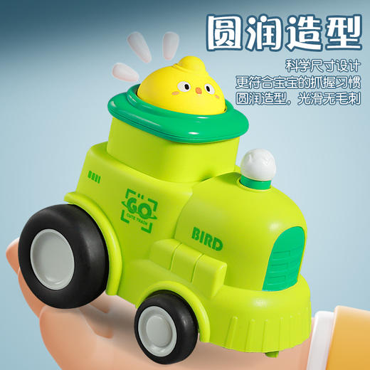 【萌宠按压玩具车礼盒装】工程车/火车多款组合，多关节可动，锻炼手眼协调力，记忆力，喜欢车的车的宝宝有的玩啦～ 商品图4