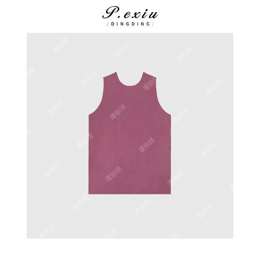 03-3潘依绣丁丁宠粉定染色系韩系减龄百搭无袖背心 Q52131 商品图0