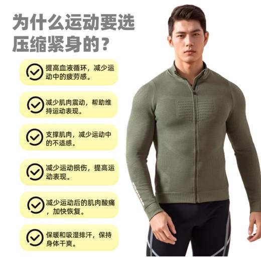 跃牌【菲凡系列】新款XB透气男士运动外套拉链立领健身服长袖L6001 商品图2