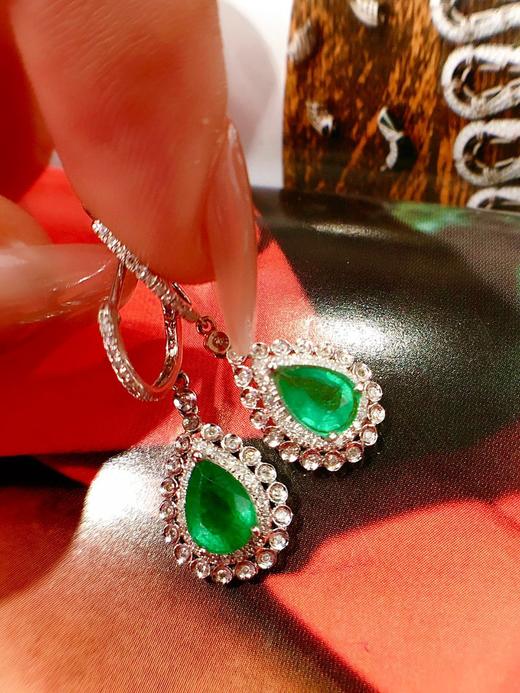 1.5克拉祖母绿耳扣 商品图2