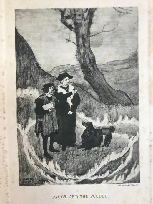 1906年 歌德《浮士德》 吉尔伯特詹姆斯8幅插图 漆布精装32开 商品图5