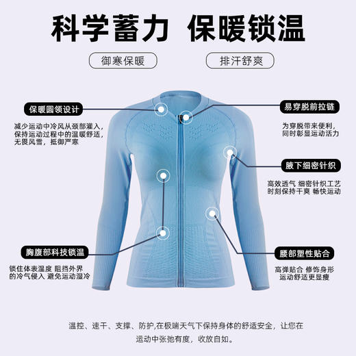 跃牌【菲凡系列】户外公路山地自行车骑行服排汗透气运动上衣女士拉链长袖外套Y2040 商品图1