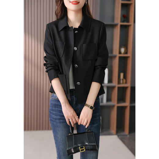 89369原形时尚休闲短外套女2024秋季新款韩版设计感显瘦小个子百搭上衣 商品图2