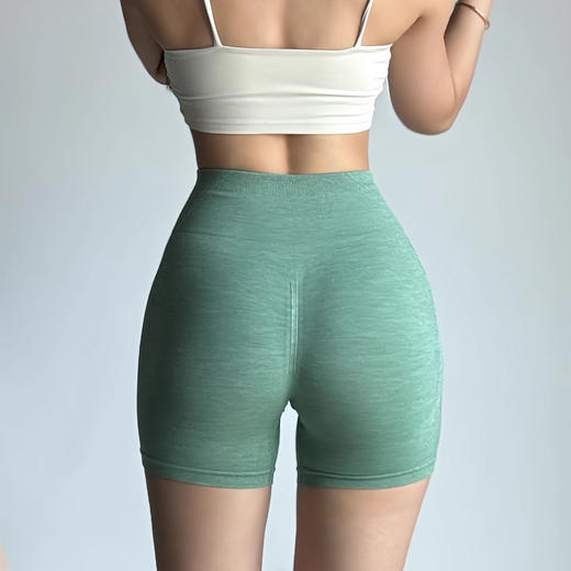 跃牌【菲凡系列】蜜桃提臀瑜伽短裤弹力高腰跑步健身短裤紧身无缝运动短裤女K056 商品图4