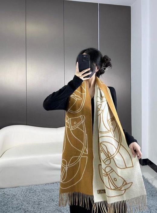 爱马仕新款马术交织围巾披肩（CB） 商品图4