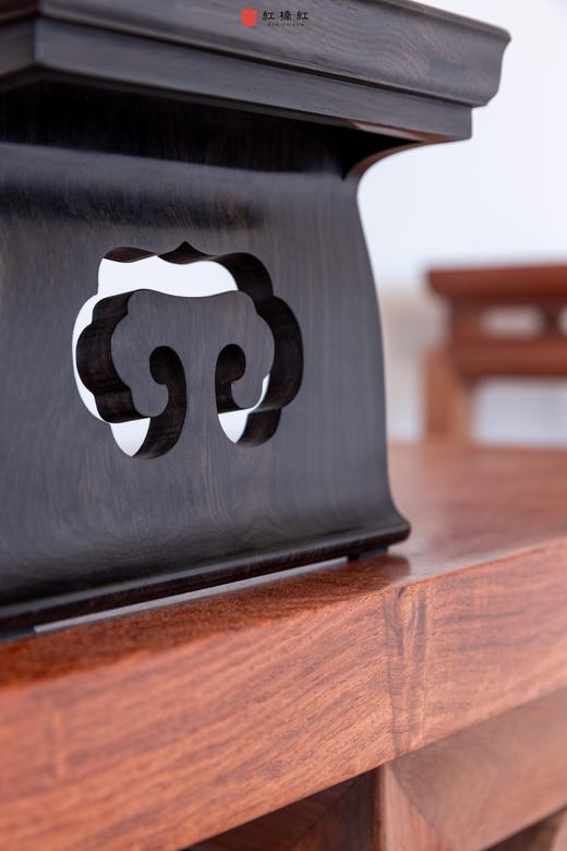 红桥红  家具严选  紫光檀（东非黑黄檀）【42 紫光檀 案上迷你小翘头案】 商品图7