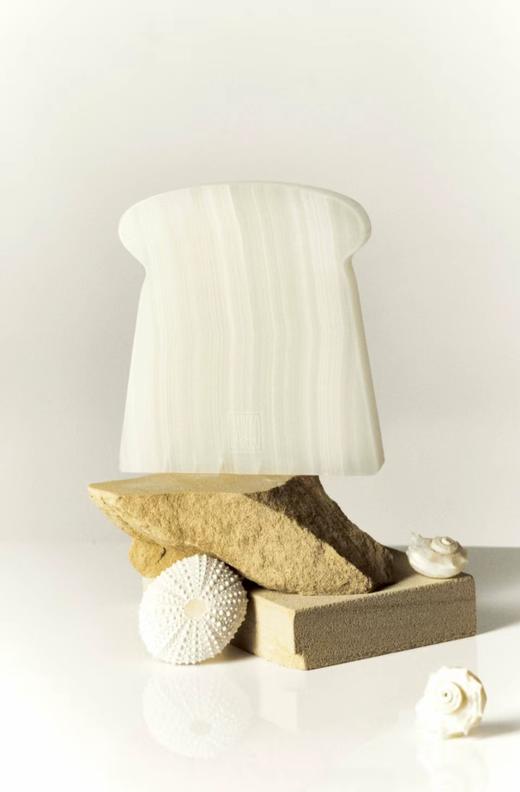 Jadeco/ 厚切白吐司书立 天然白玉 商品图0