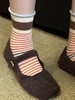 <曾小咸推荐> 卷边条纹ins风无骨堆堆袜 商品缩略图5
