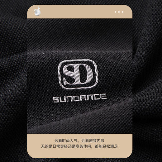 【含桑蚕丝】圣得西秋款男士撞色翻领长袖polo衫T恤衫2412945112 商品图3