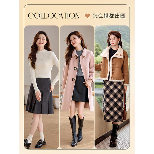 【年货节】熙世界*美利奴羊毛衫女半高领针织毛衣内搭打底衫2025冬季新款 商品图4