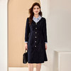 【清仓99】8/3奢姿大码女装2024秋季学院风翻领拼接裙子胖妹妹时尚假两件连衣裙9943853575 商品缩略图0