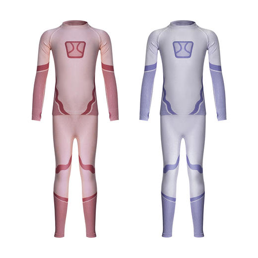 跃牌【菲凡系列】秋冬儿童一体织男女童保暖内衣运动排汗体能训练服长袖滑雪套装Y2047T 商品图3