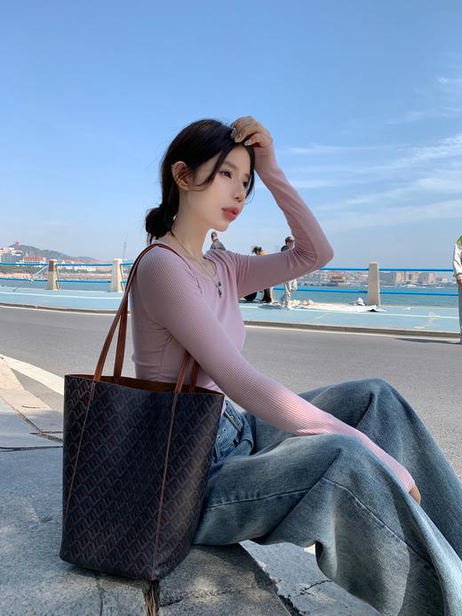 EMO·秋季狗牙大水桶包6色可选 大容量单肩手提通勤质感托特包 商品图7