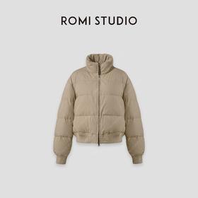 ROMI STUDIO“棕标甄选”90白鹅绒*夹克式短款羽绒服 431Y8014
