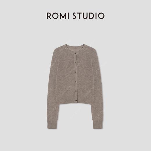 ROMI STUDIO“松弛随性”12针单边100羊毛软糯圆领开衫 RW24AS90214 商品图0