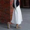 【顺丰包邮】53748 洛诗琳新款时尚赫本风高腰显瘦白色碎褶半身裙女619 商品缩略图0