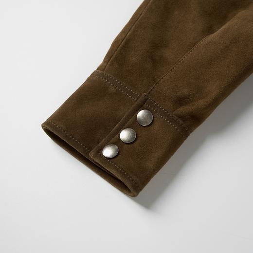 ROMI STUDIO“棕标甄选” 沙特进口绒面羊皮复古短款皮衣 431PS048 商品图4