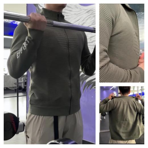 跃牌【菲凡系列】新款XB透气男士运动外套拉链立领健身服长袖L6001 商品图1
