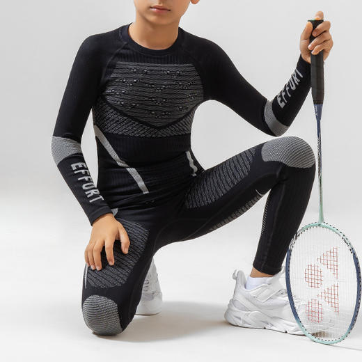 跃牌【菲凡系列】儿童滑雪速干衣男女童户外运动保暖内衣套装秋冬跑步骑行压缩内衣L6069 商品图1