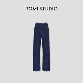 ROMI STUDIO“率性丹宁”*长绒竹节棉内抓绒绳染牛仔裤 431N0023