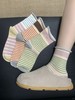 <曾小咸推荐> 卷边条纹ins风无骨堆堆袜 商品缩略图1