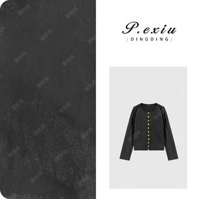 A002潘依绣丁丁宠粉 PanYiXiu/潘依绣【摩登周刊】进口绵羊皮小香风扣皮衣外套 X80972