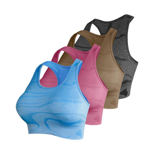 跃牌【菲凡系列】新款欧美健身背心跑步聚拢美背运动內衣减震瑜伽运动文胸瑜伽服W015 商品图4